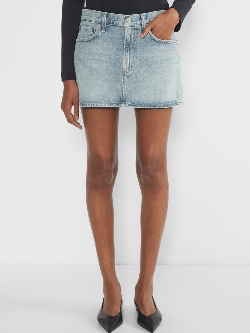 Agolde Alek Denim mini skirt